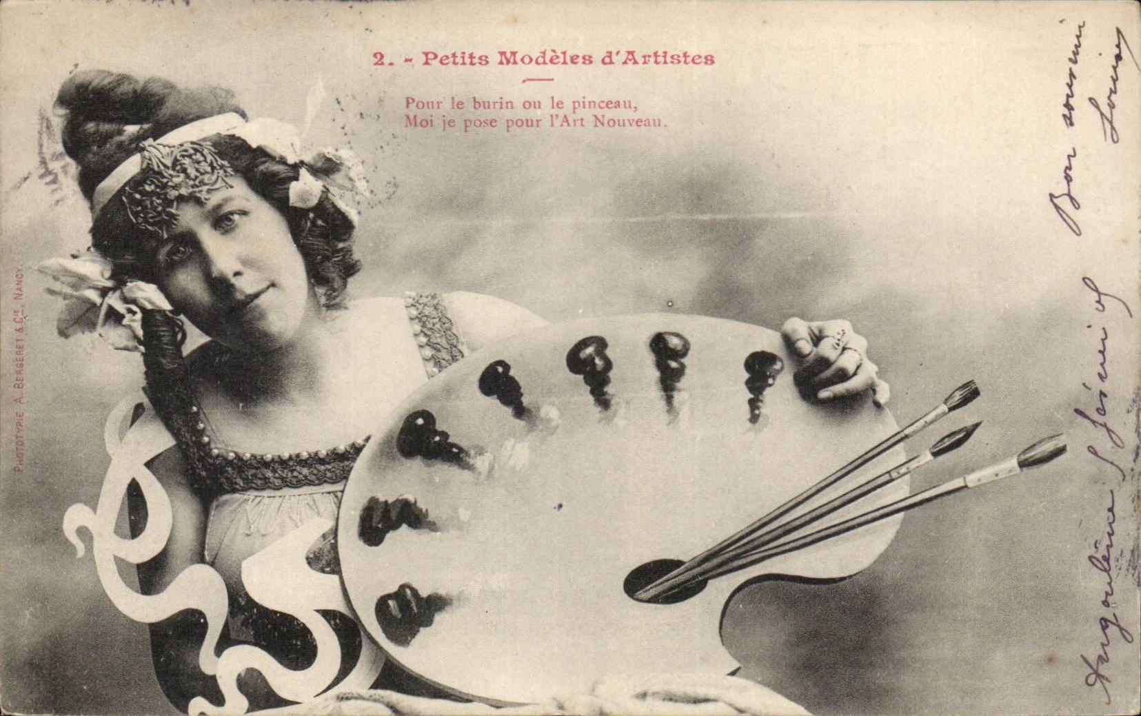 Jeune artiste — Série 'Petits Modèles d'Artistes' — Phototypie A. Béchard & Cie, Nancy