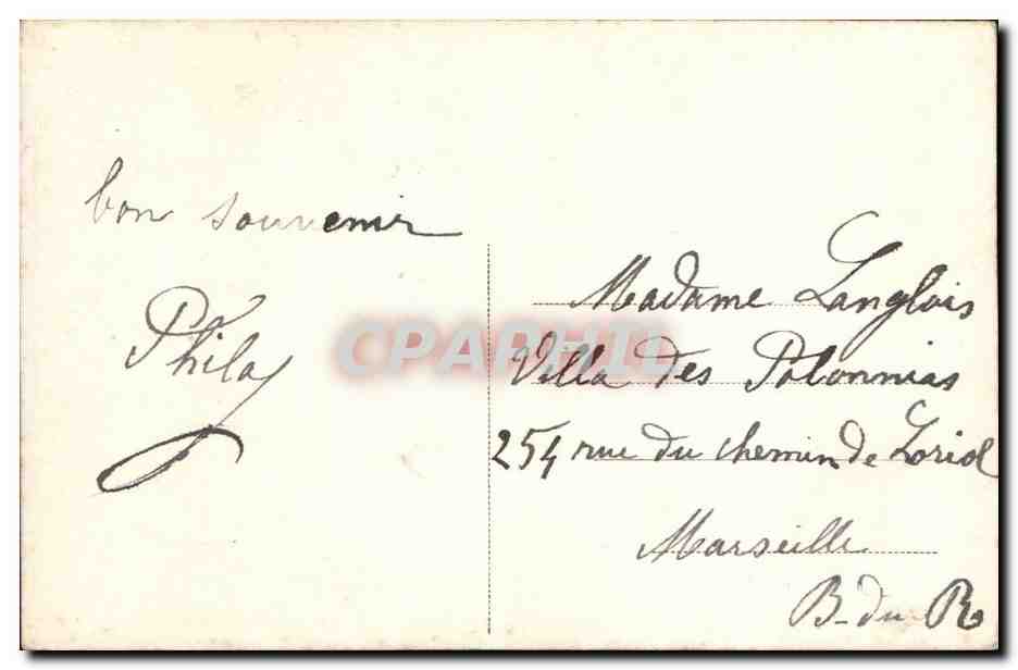 CPA FAntaise Femme  — Verso