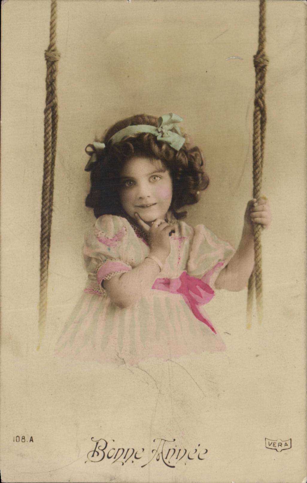CPA FAntaise Enfant Bonne annee