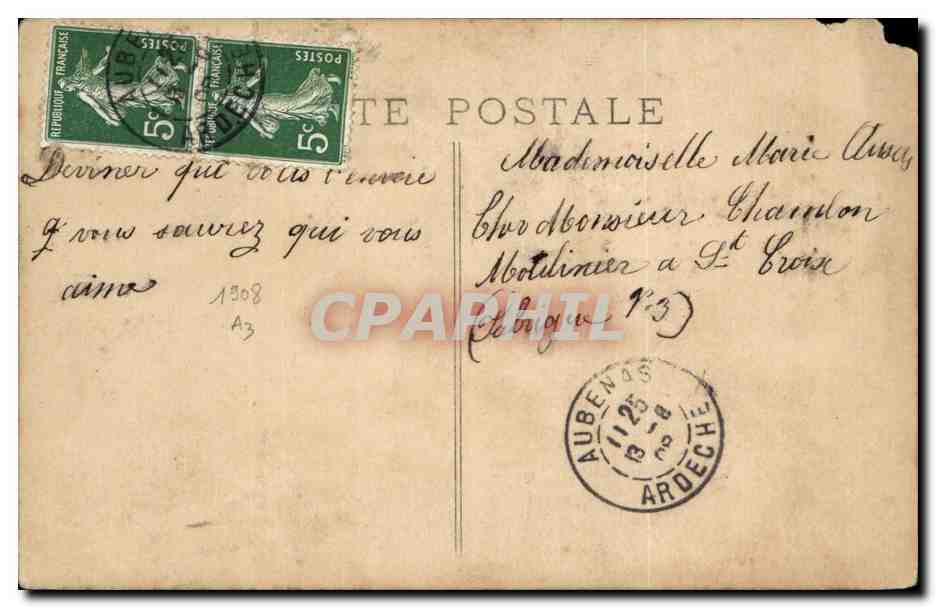 CPA FAntaisie Femme — Verso