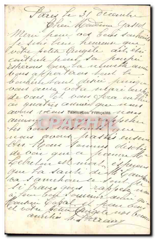 CPA FAntaisie Enfant — Rückseite