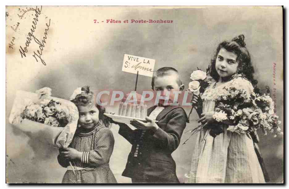 CPA FAntaisie FEtes et porte bonheur 