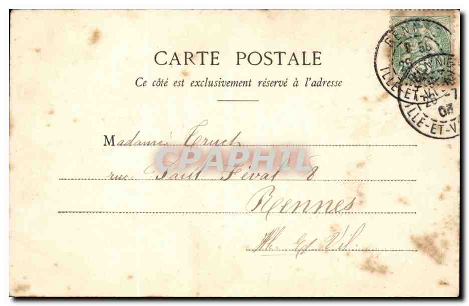 CPA FAntaisie FEtes et porte bonheur  — Rückseite