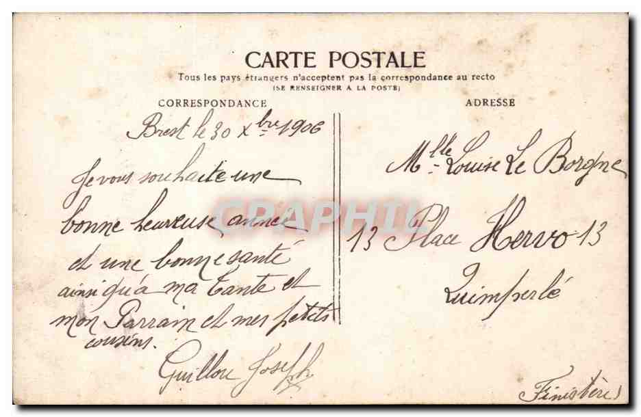 CPA FAntaisie Enfant — Rückseite