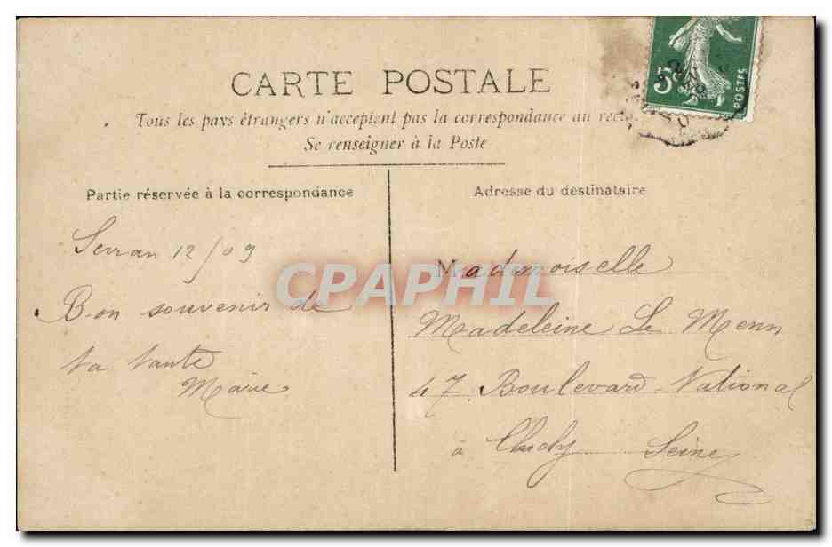 CPA FAntaisie Enfant Bonne annee — Rückseite