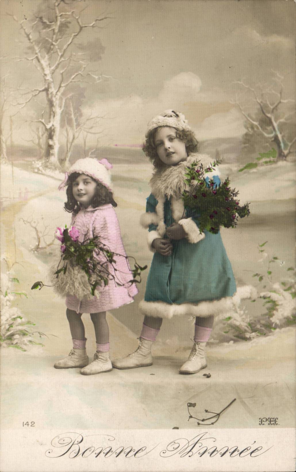 CPA FAntaisie Enfants Bonne annee