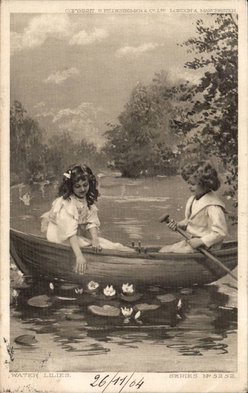 CPA FAntaisie Enfants Water lillies 