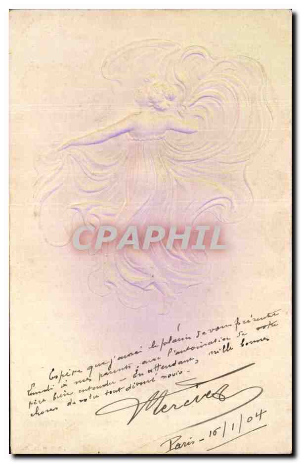 CPA FAntaisie Femme ( en relief) 