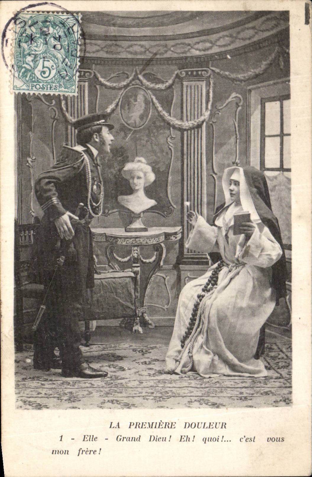 CPA FAntaisie Femme La premiere douleur
