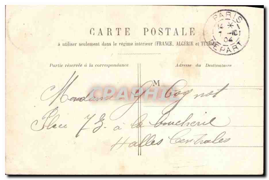 CPA FAntaisie Femme La premiere douleur — Verso