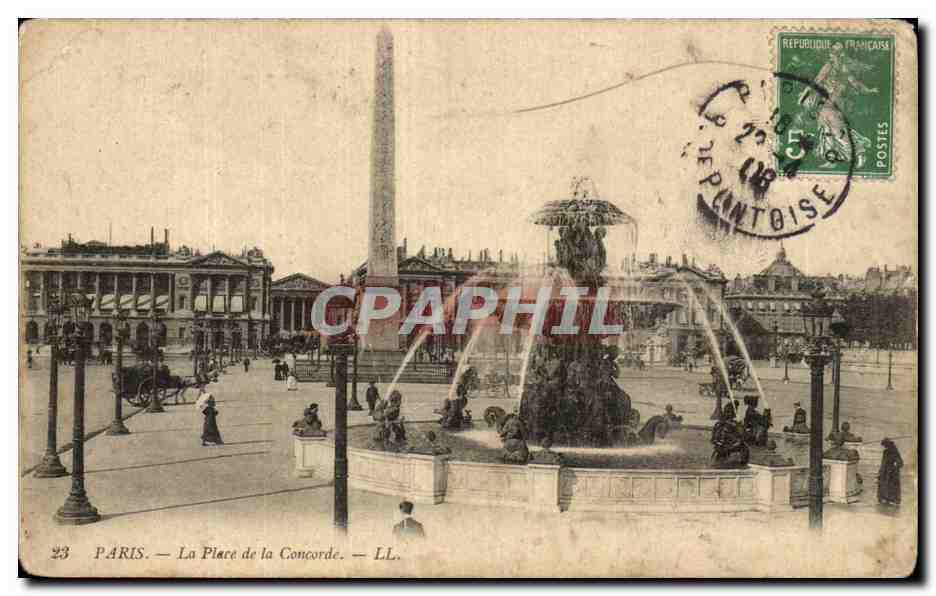 Antike Ansichtskarte Paris Place de la Concorde