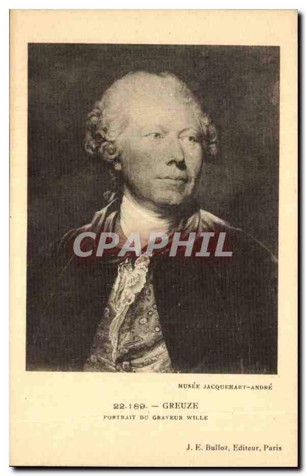 CPA Greuze Portrait du graveur Wille