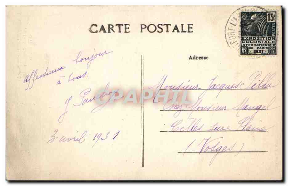 CPA Montfort l'amaury Porte du cimetiere — Rückseite
