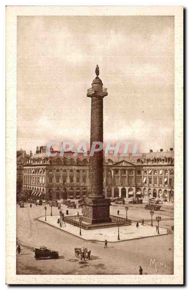 Paris CPA Colonne Vendome statue de Napoleon 1er