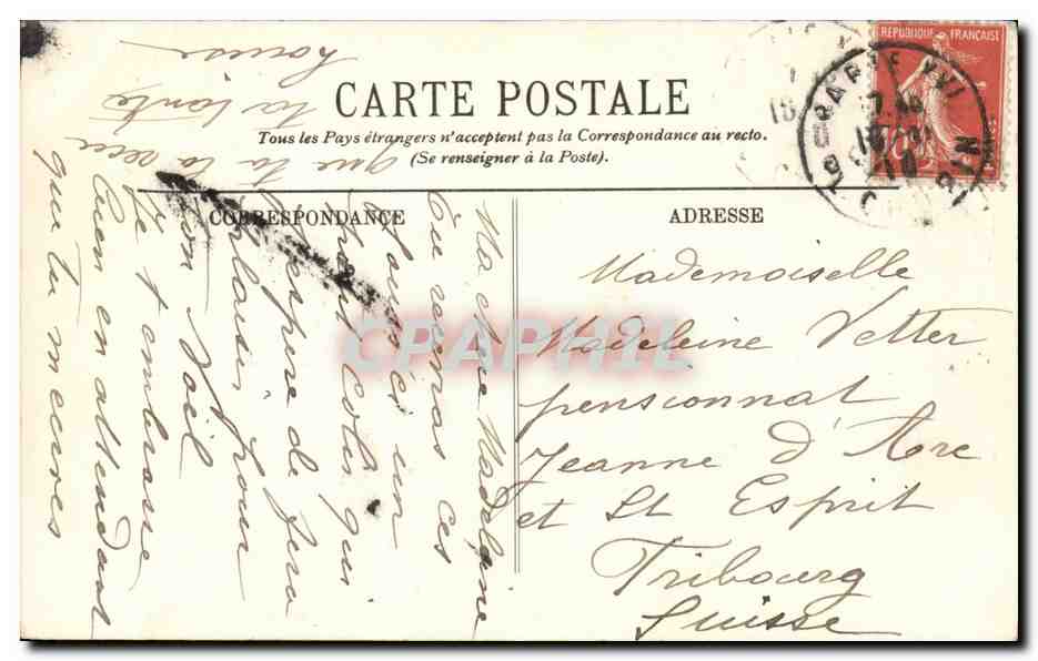 Paris CPA Jardin du Luxembourg — Verso