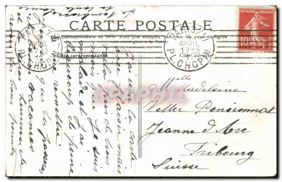 Paris CPA Petit palais Champs Elysees — Verso