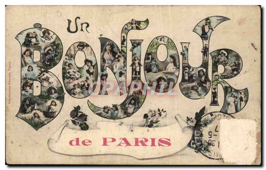 Paris CPA bonjour de Paris