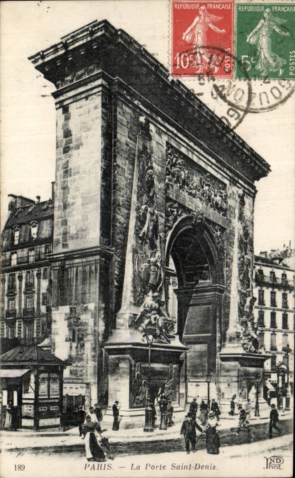 Paris CPA La porte Saint Denis