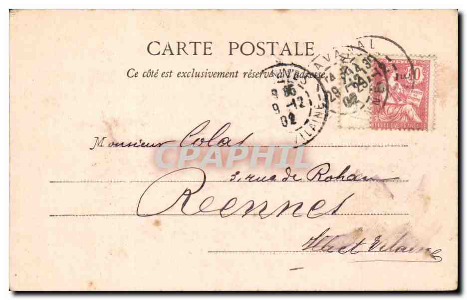 Paris CPA Le CArrousel Statue de Gambetta — Verso