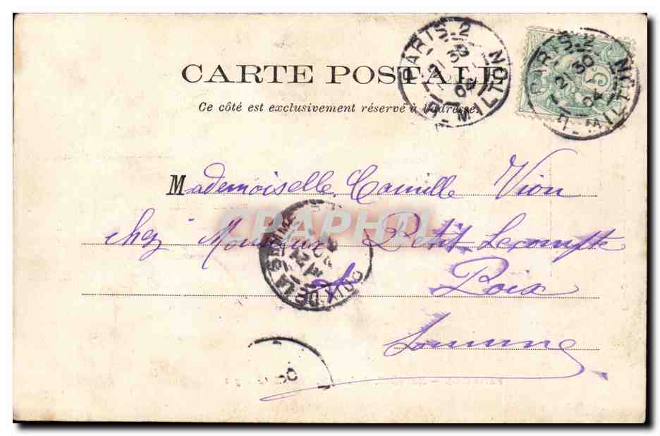 Paris CPA Rue Nd de Lorette Place St Georges — Rückseite