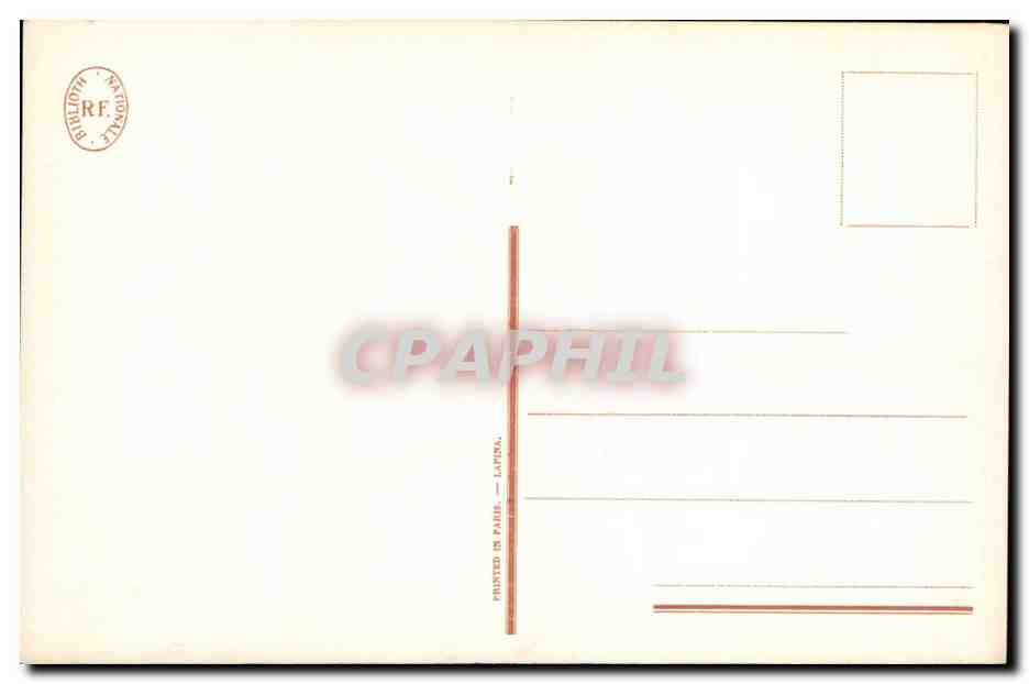 CPA Fantaisie Bibliotheque Nationale La toilette Voyez l'aine Monument du costume — Verso