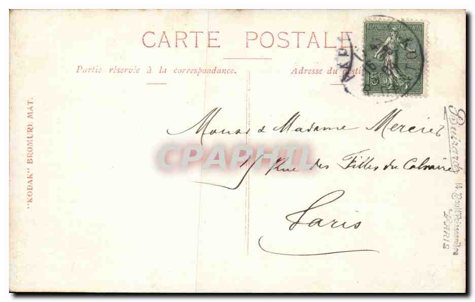 CPA Fantaisie Femme — Verso