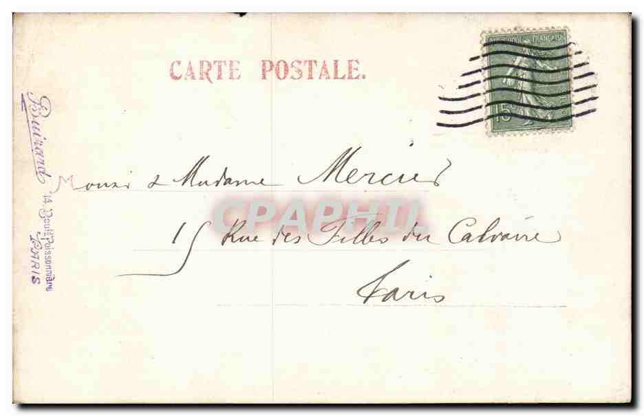 CPA Fantaisie Homme — Back