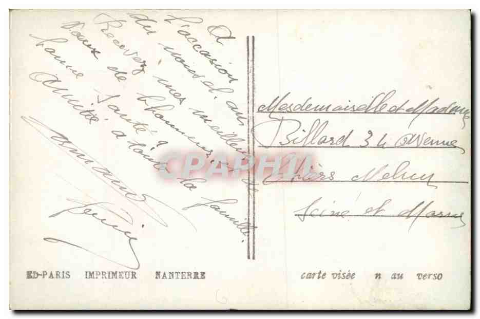 CPA Fantaisie Fleurs Bonne annee — Rückseite
