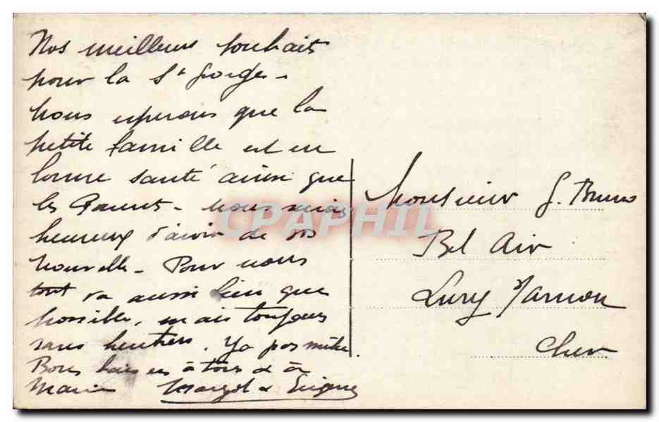 Bouquet de roses — Bonne Fête — éditeur inconnu, n° de série non visible — Rückseite