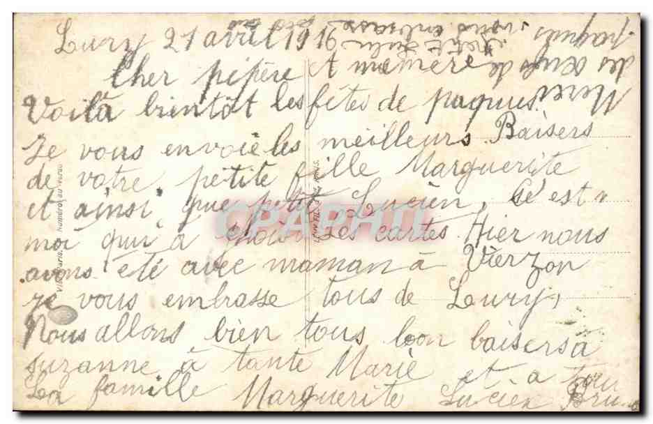 CPA Fantaisie Enfants Paques Easter — Rückseite