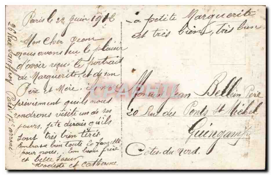 CPA Fantaisie Enfant et avion Aeroplane Bonen fete — Verso