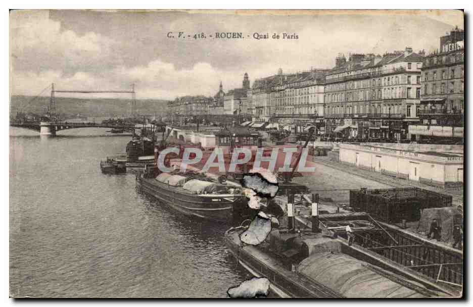 CPA Rouen Quai de Paris 