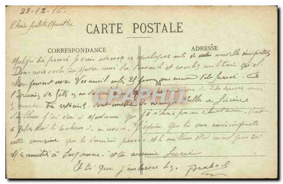 CPA Rouen Quai de Paris  — Rückseite