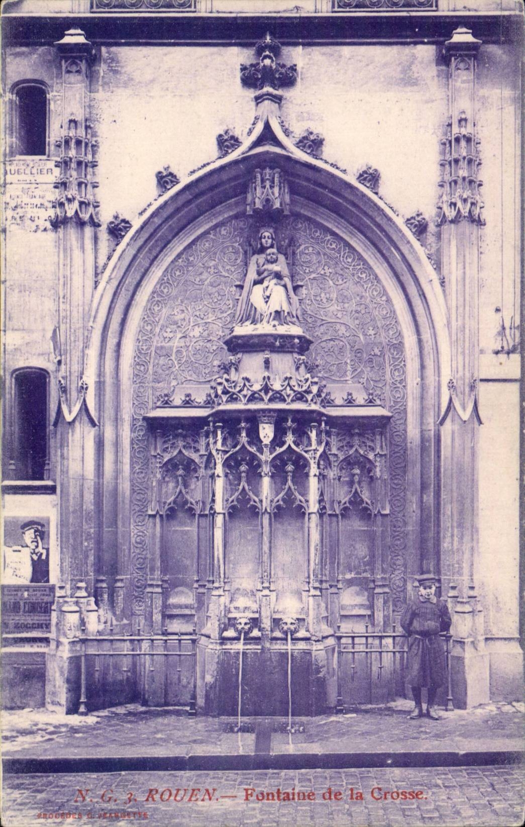 CPA Rouen Fontaine de la Crosse