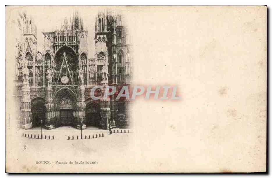CPA Rouen Facade de la cathedrale