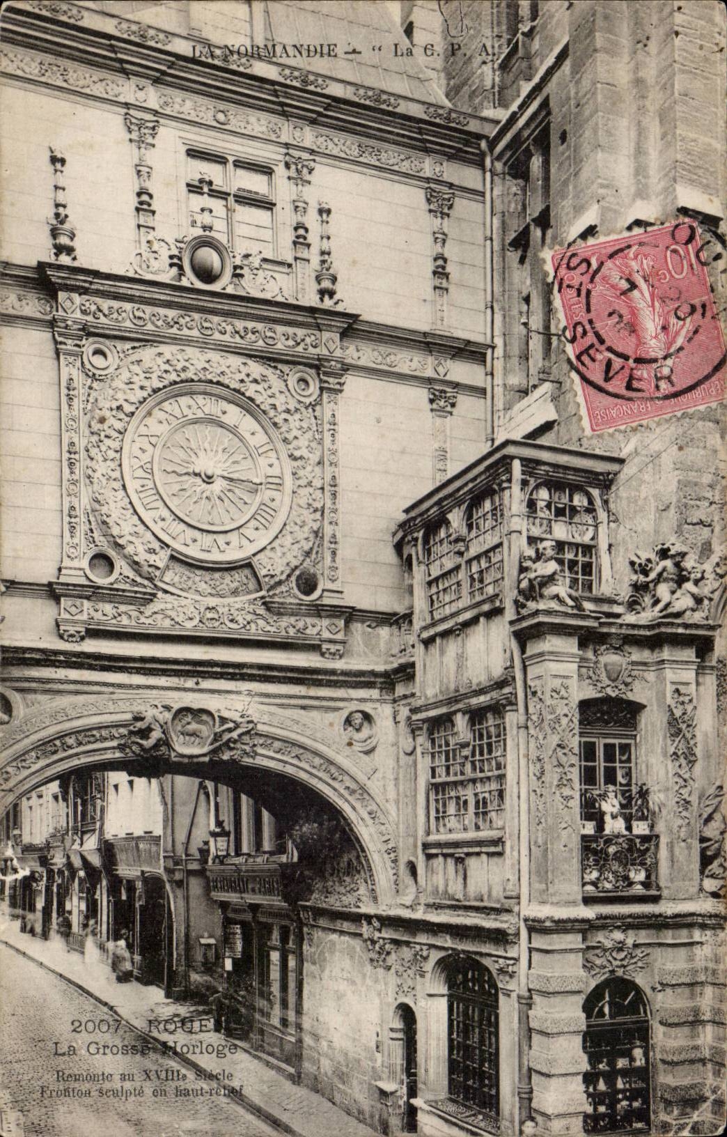 CPA Rouen La grosse horloge