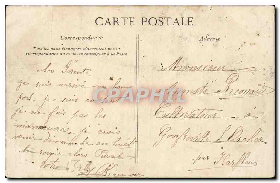 CPA Rouen La grosse horloge — Verso