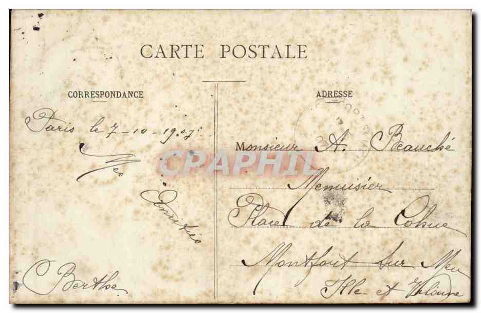 Paris CPA Rue de Rivoli Perspective — Rückseite