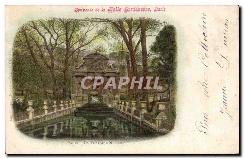Paris CPA Jardin du Luxembourg Fontaine medicis