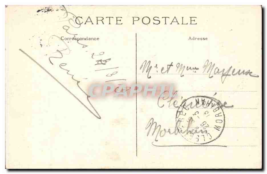 Paris CPA Hotel de ville — Verso