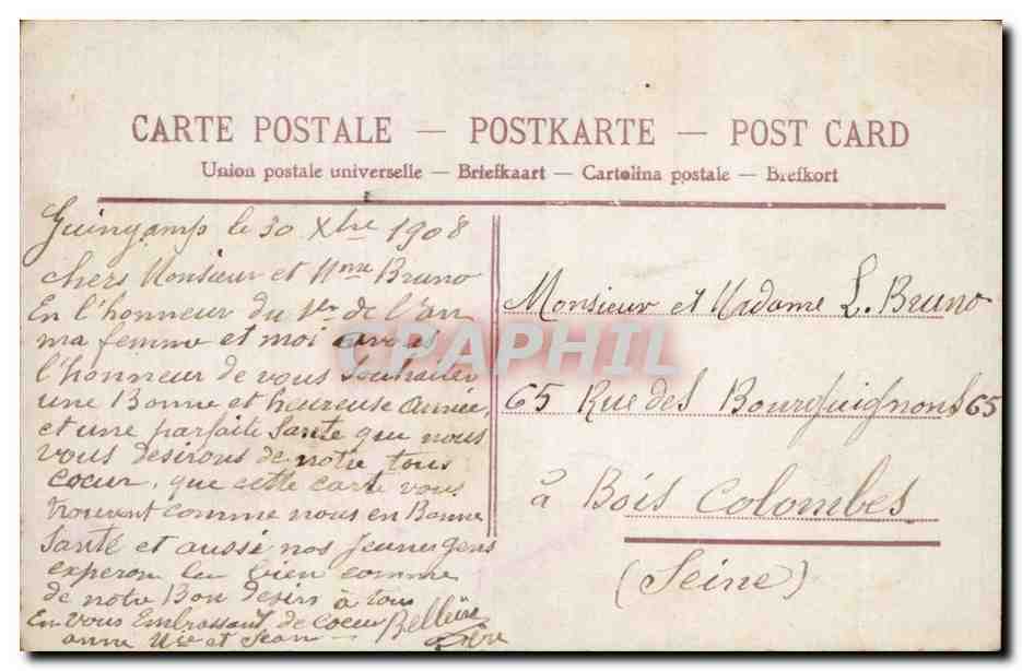 CPA Fantaisie Bonne annee — Rückseite