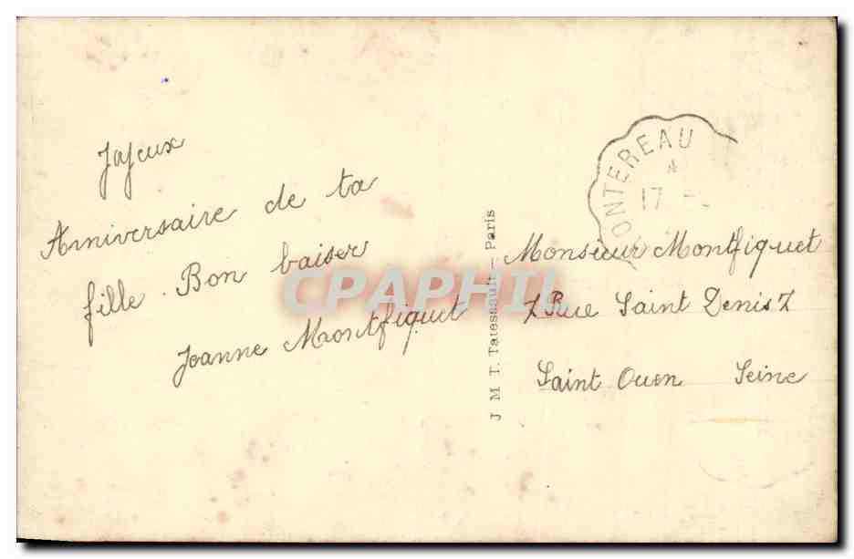 CPA Fantaisie Enfant — Rückseite