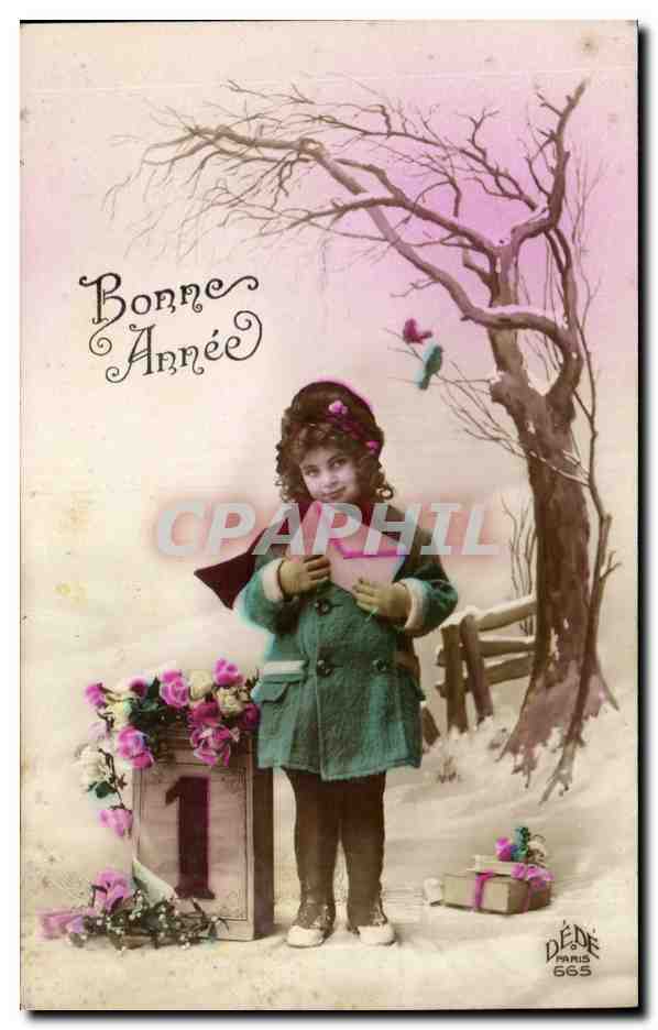 CPA Fantaisie Enfant Bonne annee