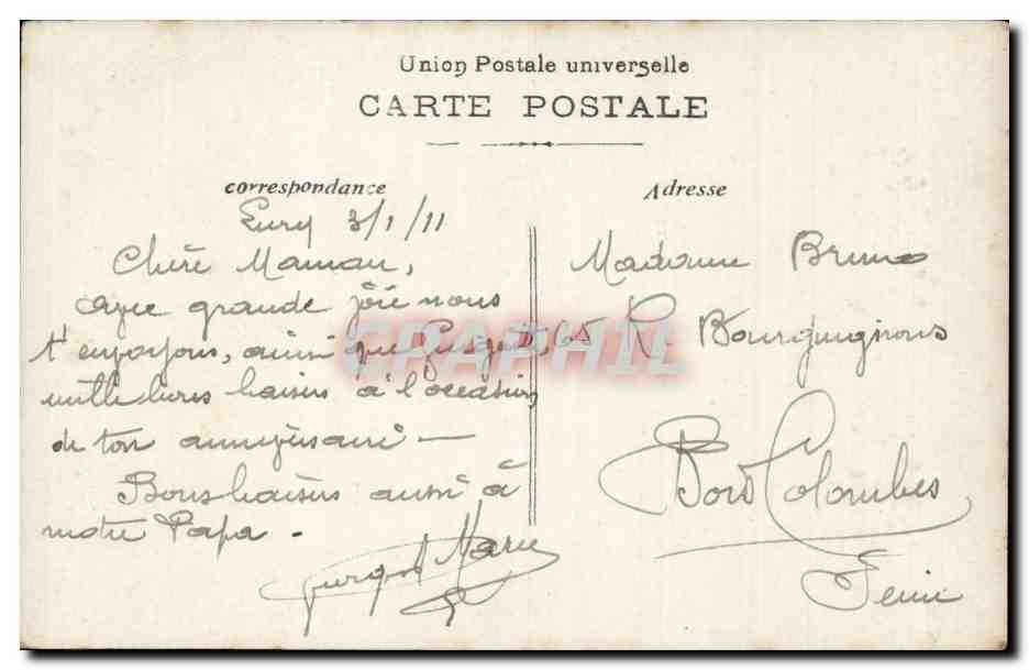 CPA Fantaisie Femme Joyeux anniversaire — Verso