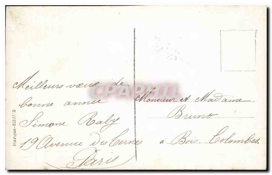 Frau in einem rosa Kleid mit einem Blumenstrauß — floraler Dekor — Verlag Annet, Nr. 140 — Rückseite