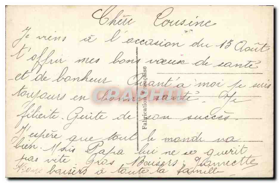 CPA Fantaisie Enfant Bonne fete — Verso