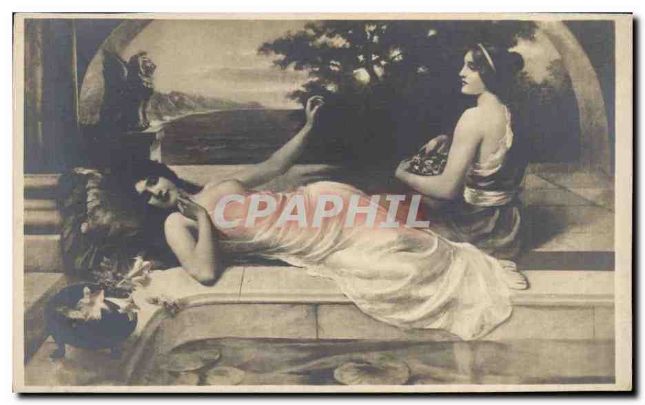 CPA Fantaisie Femme lascive erotique