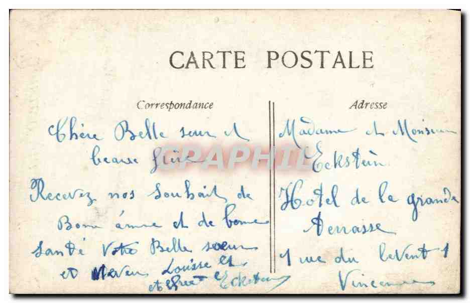 CPA Fantaisie Fleur — Back