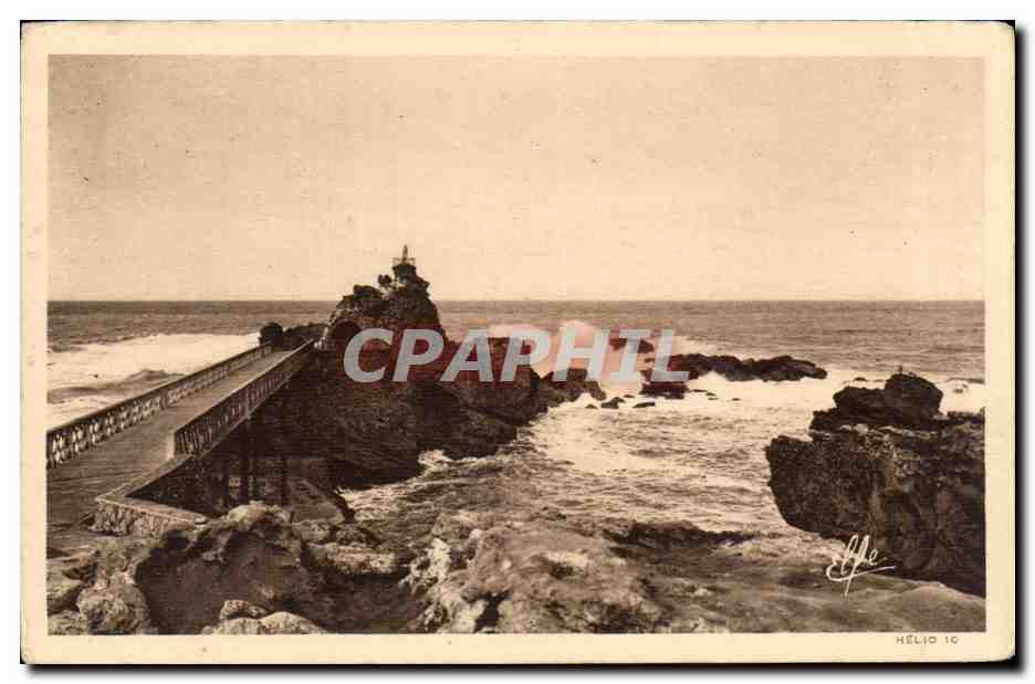 CPA Biarritz Le rocher de la vierge