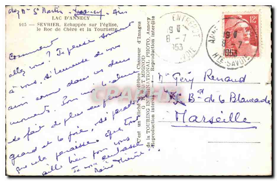 Lac d'Annecy — Échappée sur l'église, le Roc de Chère et la Tournette — Chesseur d'Images Annecy — Reverso